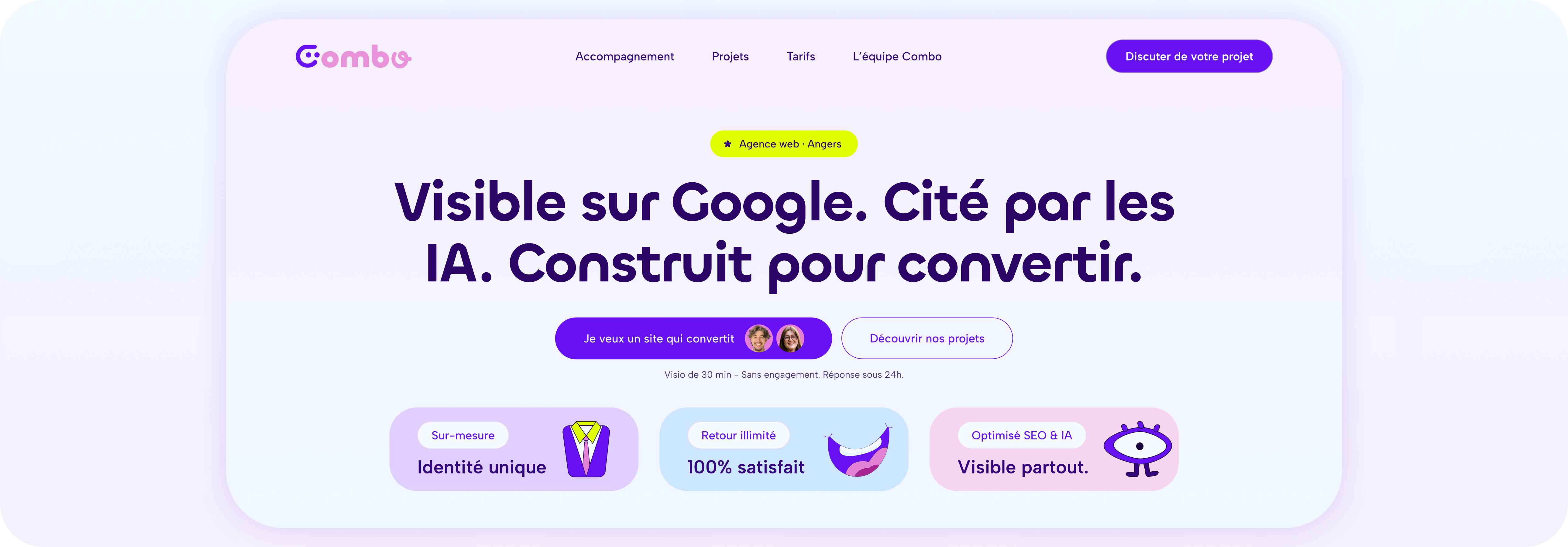 Aperçu du site Combo - Agence web Angers